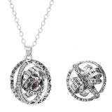 Vintage Astronomical Ball Charm Pendant Necklace Choker for Couple