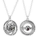 Vintage Astronomical Ball Charm Pendant Necklace Choker for Couple