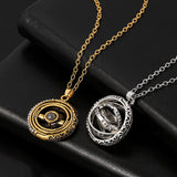 Vintage Astronomical Ball Charm Pendant Necklace Choker for Couple