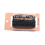 Vintage Gothic Punk Multilayer Leather Bracelet Men Braided Weave Charm Bangles