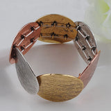 Vintage Charm Bracelet Zinc Alloy Plating Round Mixing Stretch Bracelet