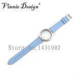 Vinnie Leather Wrap Bracelet with Magnetic Locket Watch Band