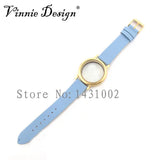Vinnie Leather Wrap Bracelet with Magnetic Locket Watch Band