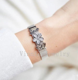 Vinnie Stainless Steel Mesh Bracelet Set for Women
