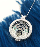 Vinnie Jewelry 33MM Pera Coin with Clear Crystal Pendant