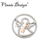 Vinnie Jewelry 33mm Angel Coin Disc with Star Dangle - 5pcs/lot