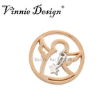 Vinnie Jewelry 33mm Angel Coin Disc with Star Dangle - 5pcs/lot