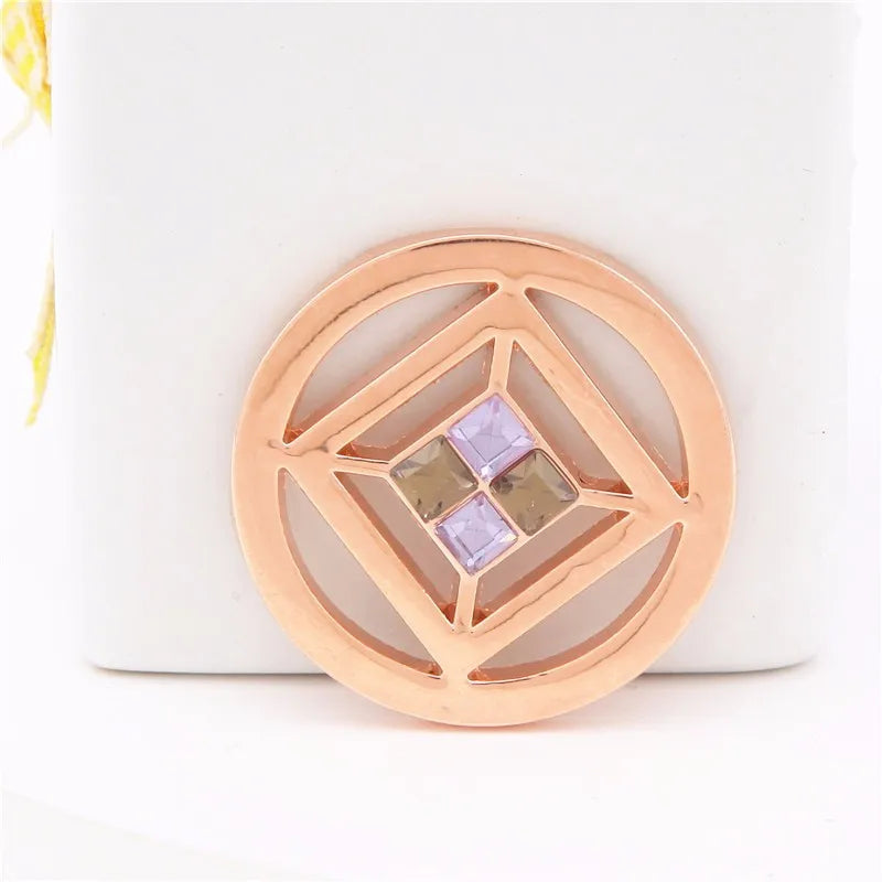 Vinnie Jewelry 33mm Cubo Coin Disc Frame Pendant My Coin Holder 5pcs/lot