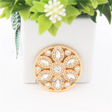 Vinnie Crystal Flower Coin Disc Pendant Necklace