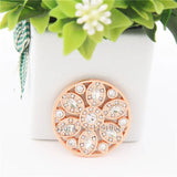 Vinnie Crystal Flower Coin Disc Pendant Necklace