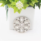 Vinnie Crystal Flower Coin Disc Pendant Necklace
