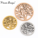 Vinnie Jewelry 33mm Tree Life Coin Stainless Steel Pendant Lot