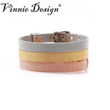 Vinnie Jewelry 8mm Stainless Steel Keeper Wrap Bracelets for Slide Charms