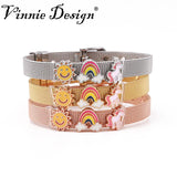 Vinnie Jewelry 8mm Stainless Steel Keeper Wrap Bracelets for Slide Charms