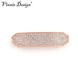 Vinnie Jewelry Crystal Pave Slider for Leather Wrap Bracelet