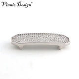 Vinnie Jewelry Crystal Pave Slider for Leather Wrap Bracelet