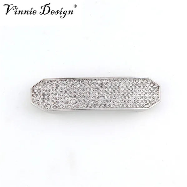 Vinnie Jewelry Crystal Pave Slider for Leather Wrap Bracelet