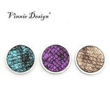 Vinnie Jewelry 33mm Leather Coin Frame Pendant 5pcs/lot