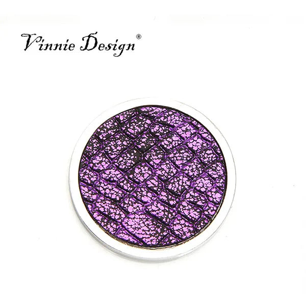 Vinnie Jewelry 33mm Leather Coin Frame Pendant 5pcs/lot
