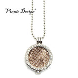 Vinnie Jewelry 33mm Leather Coin Frame Pendant 5pcs/lot