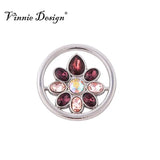 Vinnie Jewelry Flores Steelgrey Coin Disc 33mm Large