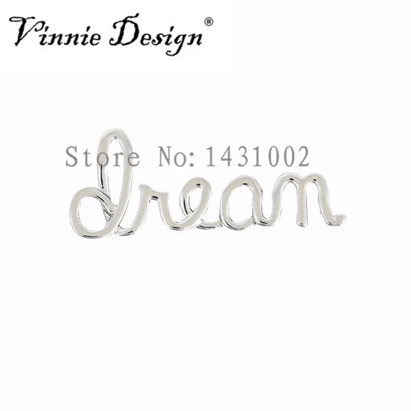Vinnie Jewelry Dream Slide Charms for Wrap Bracelets 10pcs/lot