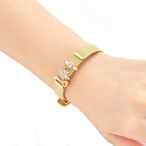 Vinnie Jewelry Stainless Steel Mesh Warp Bracelet Key North Star Slide Charms