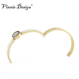 Vinnie Stainless Steel Bangle with Deluxe Crystals Bracelet