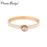 Vinnie Stainless Steel Bangle with Deluxe Crystals Bracelet