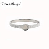 Vinnie Stainless Steel Bangle with Deluxe Crystals Bracelet