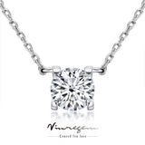 VVS1 1CT Moissanite Diamond Pendant Necklace 925 Silver
