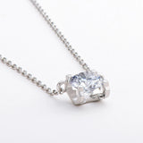 VVS1 1CT Moissanite Diamond Pendant Necklace 925 Silver
