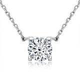 VVS1 1CT Moissanite Diamond Pendant Necklace 925 Silver