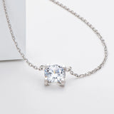 VVS1 1CT Moissanite Diamond Pendant Necklace 925 Silver