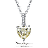 925 Silver 7*7MM Sapphire Necklace for Women