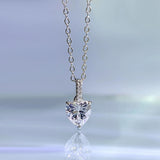 925 Silver 7*7MM Sapphire Necklace for Women