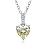 925 Silver 7*7MM Sapphire Necklace for Women