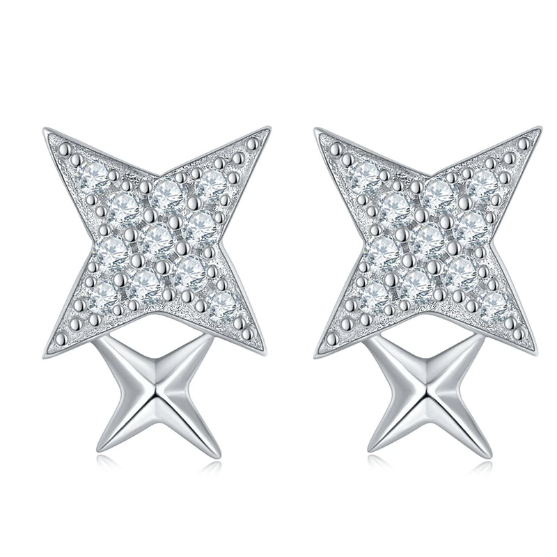 18K Moissanite Earrings For Women Anniversary Gift