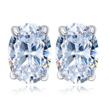 Sapphire Courndum Stud Earrings 925 Sterling Silver Jewelry