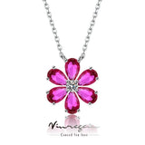 Flower Sapphire Gemstone Necklace 925 Sterling Silver Jewelry Gift