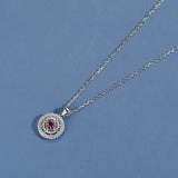 18K Plated Sapphire Gemstone Necklace for Women 925 Sterling Silver Fine Jewelry