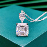 18K Sapphire Gemstone Necklace 925 Silver Jewelry
