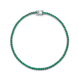 18K Sapphire Gemstones Bracelet Women 925 Silver Fine Jewelry