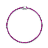 18K Sapphire Gemstones Bracelet Women 925 Silver Fine Jewelry