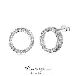 925 Silver 14K Yellow Moissanite Stud Earrings for Women