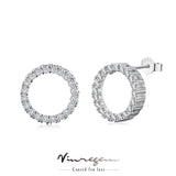 925 Silver 14K Yellow Moissanite Stud Earrings for Women