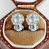 925 Silver 18K Moissanite Stud Earrings Fine Jewelry Gift
