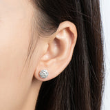 925 Silver 18K Moissanite Stud Earrings Fine Jewelry Gift