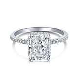 Lab Sapphire Gemstone Ring 925 Sterling Silver Wedding Jewelry