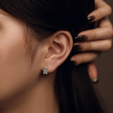 925 Silver Sapphire Moissanite Drop Earrings Women Ethnic Jewelry
